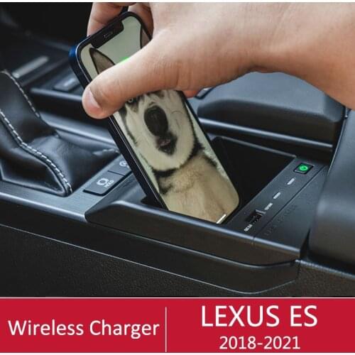 Car QI Wireless Charger For Lexus ES ES200 ES260 ES300h 2019-2021 fast charging phone holder Car Charging Accessories
