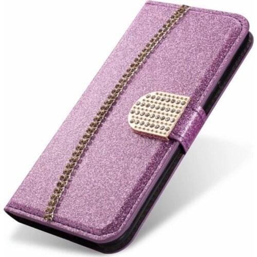 For IPhone 11 Pro 12 Mini X Xr Xs Max Glitter Glow Leather Case For IPhone 6 6S 7 8 Plus SE 2020 Flip Phone Case
