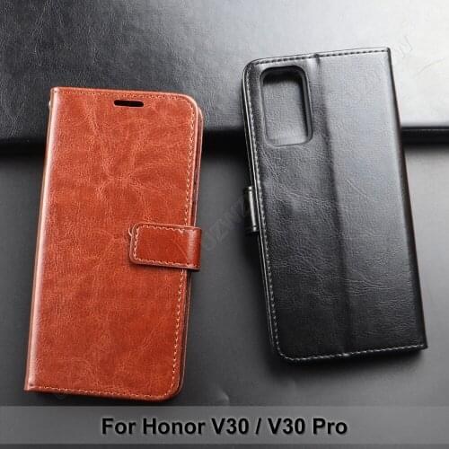 For Honor View 30 V30 Pro Flip Wallet PU Leather Case Cover