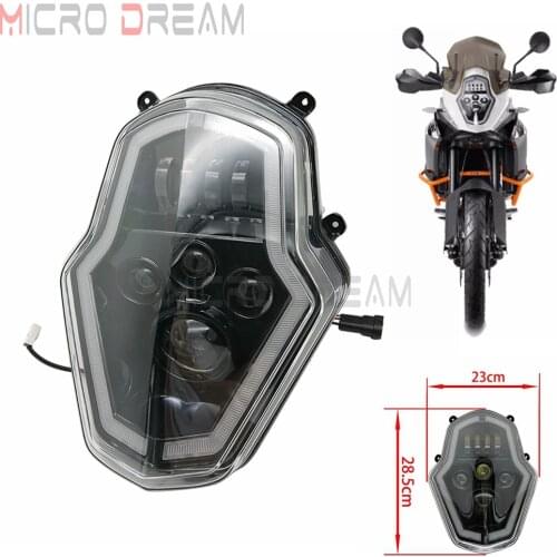 For Adventure 1190 1090 1290 Super ADV R ABS 2015-2018 LED Headlight Assembly Auxiliary LED DRL Hi/Lo Beam Projector Lenses