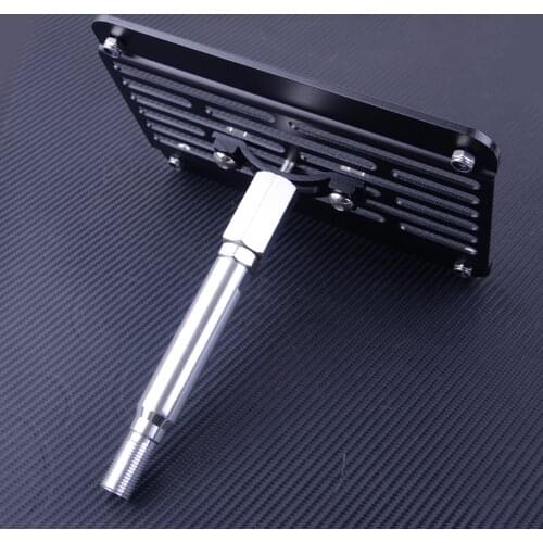 DWCX Black Front Bumper Tow Hook License Plate Relocator Bracket Mount Metal Fit For Subaru WRX STI 2015 2016 2017 2018 2019