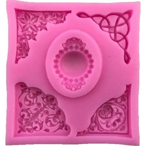 European Lace Embossed Silicone Mold DIY Fondant Cake Mold Fondant Chocolate Flower Baking Pastry Tools