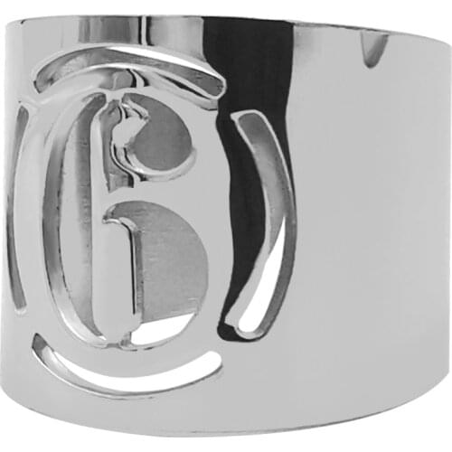 AMBUSH Hip Hop MM6 Simple Ring Titanium Steel Digital 6 Rings Adjustable Fashion Personal Christmas Gift for Women Men