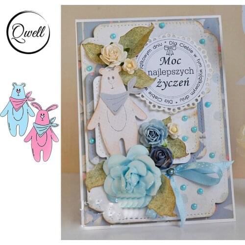 QWELL Teddy Bear Metal Cutting Dies for Scrapbooking and Card Making Paper Embossing Craft New 2019 die cuts