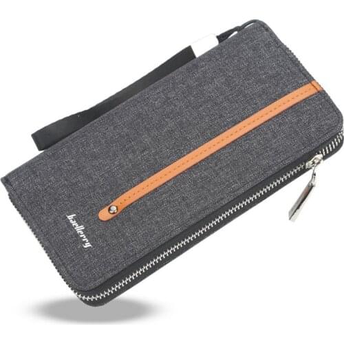 New designers canvas man wallet Brand mens wallet long clutch card purse for male fashion phone bag with coin pocket