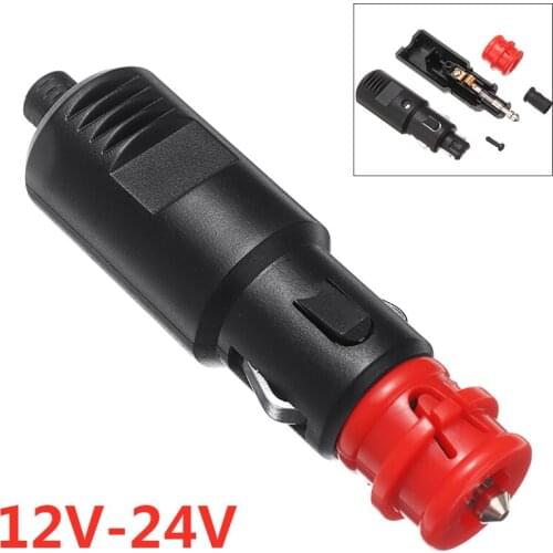 12V-24V 8A Car Cigarette Lighter Plug Socket PowerConnection Male Plug Connector Socket Plug Connector Male Adaptor Replacement
