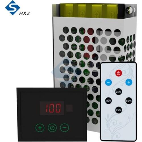 AC220V 4KW Intelligent Digital Display SCR Voltage Regulator with Isolated Power Supply + Buzzer + Infrared Remote Control