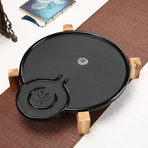 Luxury Stone Tea Tray Dry Bubble Eco Friendly Chinese Kung Fu Tea Tray Ceremony Table Bandeja Madera Household Products DG50CP