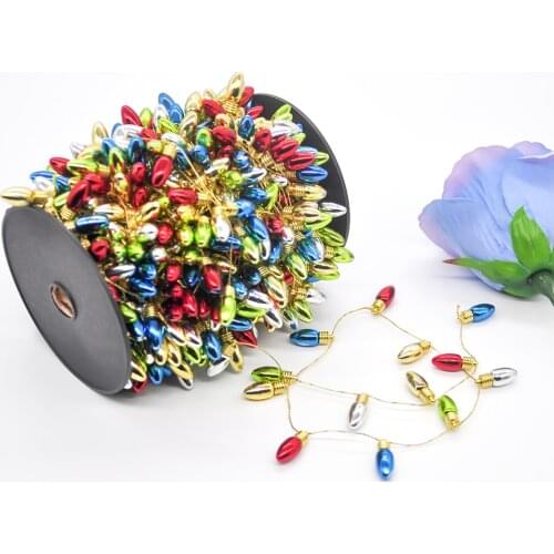 30-meter Christmas colored electroplated light string Christmas tree garland ornament DIY necklace decoration craft