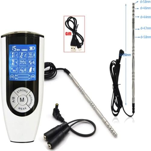 SM Electro Shock Sex Penis Plug Urethral Catheter Sounds Dilator Electric Stimulation Horse Eye Stick Male masturbation Sex Toys