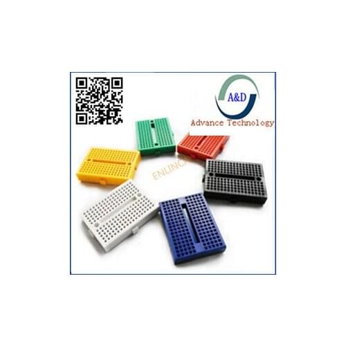 1pcs SYB-170 Mini Solderless Prototype Experiment Test Breadboard 170 Tie-points 35*47*8.5mm for ATMEGA Arduino
