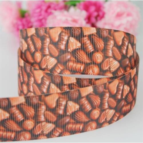 10 yards 25mm candy printing polyester grosgrain ribbon DIY baby hair band