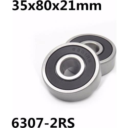 10Pcs 6307-2RS ball bearing 35x80x21 mm deep groove ball bearing High quality 6307RS 6307