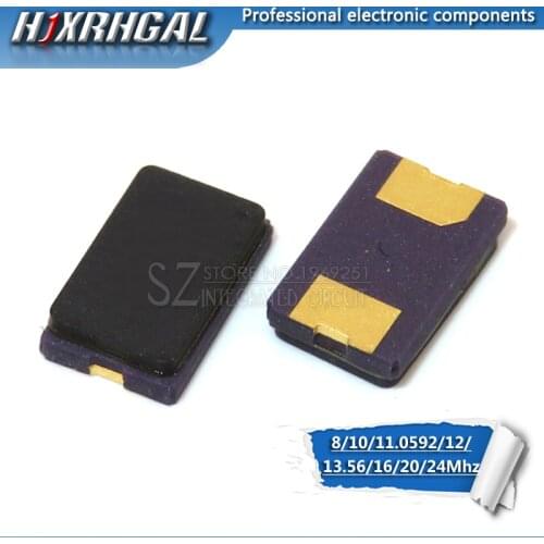 100pcs 8Mhz 10Mhz 11.0592Mhz 12Mhz 13.56Mhz 16Mhz 20Mhz 24Mhz 2Pin 5032 smd quartz resonator Crystal new original hjxrhgal