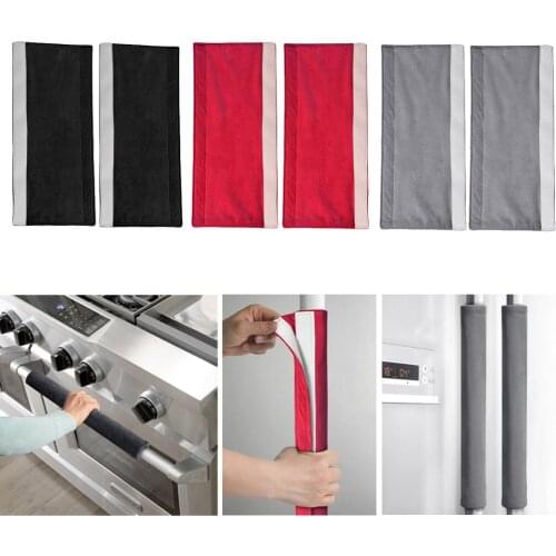 2 Pack Refrigerator Door Handle Cover Kitchen Appliance Decor Handles Anti-Skid Protector Fridge, Oven