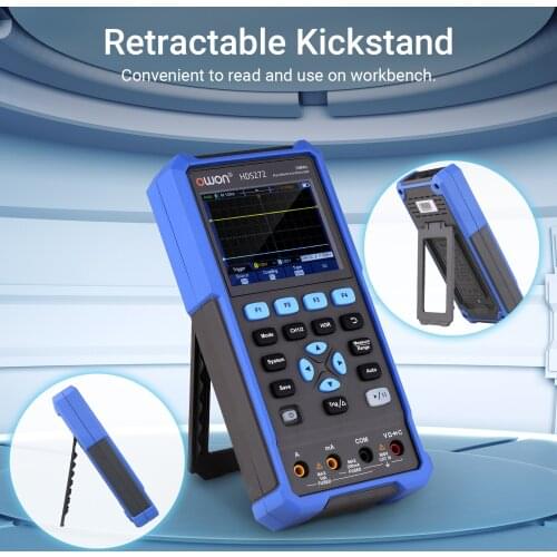 2-in-1 Oscilloscope Multimeter 2 Channels Lab Oscilloscope Digital True-RMS Multimeter 70 MHz Bandwidth 250MSa/s Sample Rate