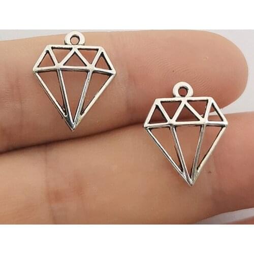 20pcs 19x16mm Charm Crystal-Shaped Hollow Crystal Shaped Charms Jewelry DIY Accessories earring charms designer charms