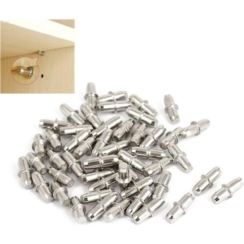 50Pcs Heavy duty shelf support iron Cupboard Cabinet bracket laminates Pin Studs Pegs Furniture combination Connector fittings