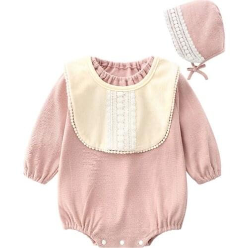 3pcs Newborn Baby Girls Romper Baby Clothes 2020 Cotton Autumn Baby Rompers Vintage Infant Baby Girls Jumpsuit