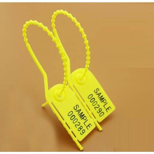 40pcs disposable plastic seals rip by hand cable tie padlock buckle anti theft logistics 210mm