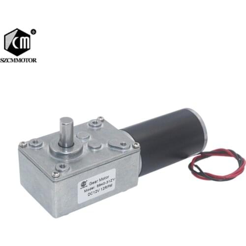5840-31zy DC12V 24V Powerful Torque Turbo Worm Geared Motor Type-D Shaft High Power Reversed Low Speed Big Worm Gear Motor