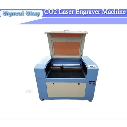 60W Ruida System CO2 Laser Engraving with Imported Focus Lens and Laser Tube Protector free softwar cutting Machine