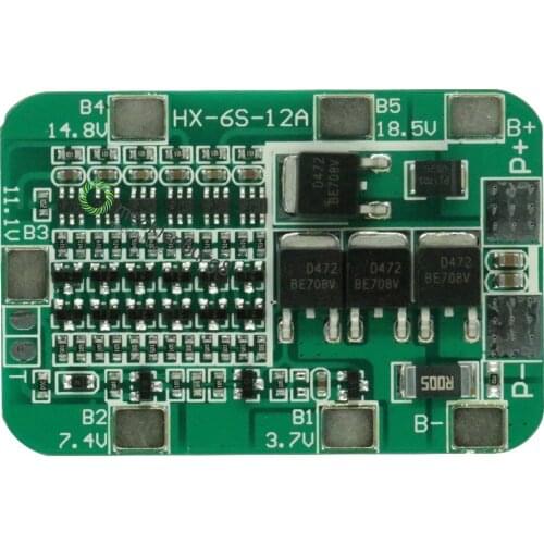 6S 15A 24V PCB BMS Protection Board For 6 Pack 18650 Li-ion Lithium Battery Cell Module New Arrival