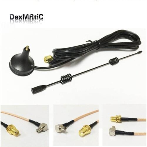 868MHZ/915MHZ/GSM antenna small sucker 7dbi aerial 3meters SMA male+SMA Female Bulkhead Connector Switch TS9 Male RG316 cable