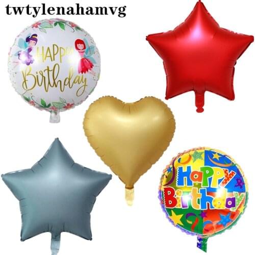 Color Aluminum Foil Birthday Decoration Balloon Diy Toy Ball New Year Christmas Wedding Fathers Day Back To School Gift