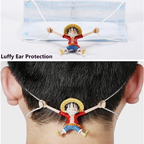Anime Action Figure Straw Hat Pirates Luffy Creative Doll Mask Band Extender Protect Luffy PVC Model Toys Gift