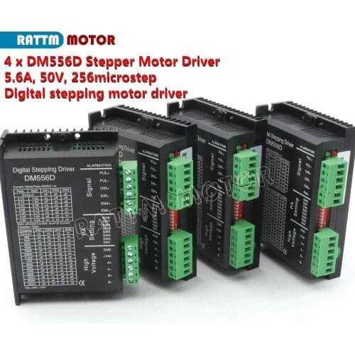 『EU Free』4P DM556D 50VDC 5.6A 256 Microstep High Performance Digital for CNC Router MACHINE NEMA17 NEMA23 Stepping Motor Driver