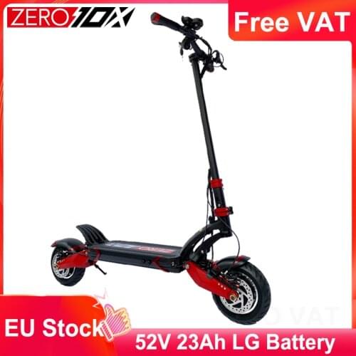 EU Stock Free VAT Zero 10X 52V 23A 10inch Double motor High Speed electric scooter off-raod e-scooter 60km/h Hydraulic brake