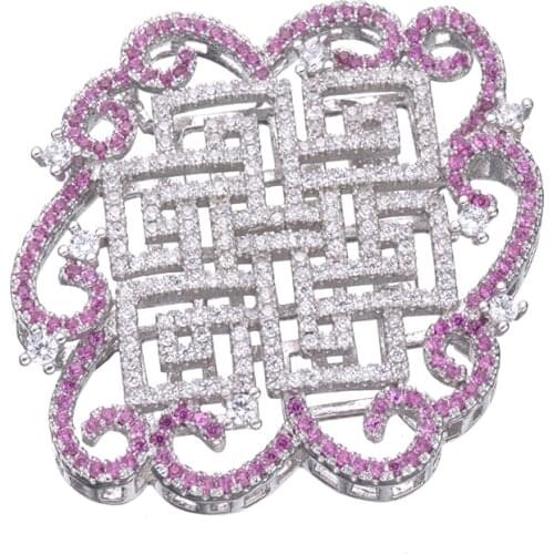 Embellishment Findings Supplies For Jewelry Luxury Crystal Connectors For Pearl Necklaces Pendant Micro Pave Zircon Rhinestone