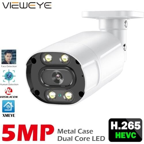 Hi3516 Ai Smart Camera POE 5MP With Audio Security Camera Outdoor Waterpfoof Night Vision Video Surveillance