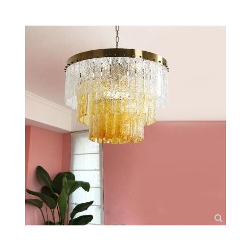 Italian French elegance American retro postmodern color guest restaurant art shop decoration glass chandelier led