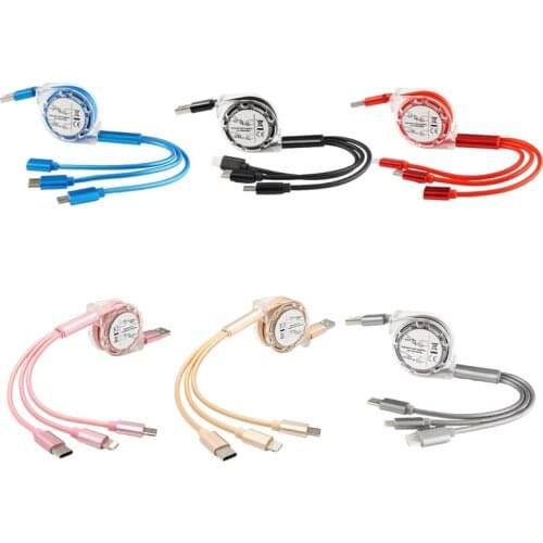 3 In 1 Retractable USB Cable For iPhone 11 12 Pro Max Charging Type C Cable Phone Charger Micro Usb For Xiaomi Redmi Note 10s