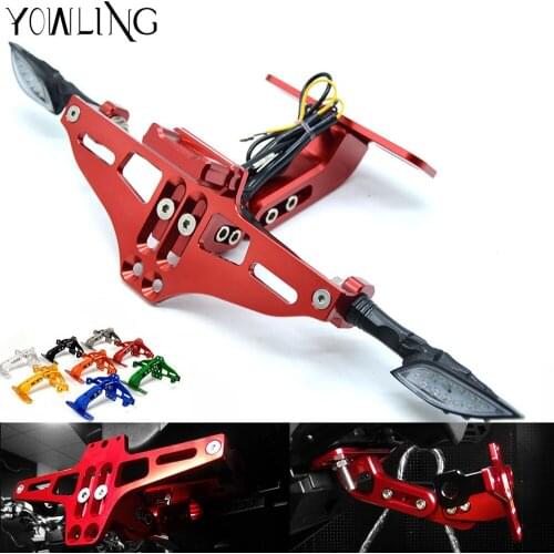 Motorcycle Adjustable Angle License Number Plate Frame Holder Bracket For honda CBR 1000 RR 1000RR CBR1000RR Cbr 600 yzf r3