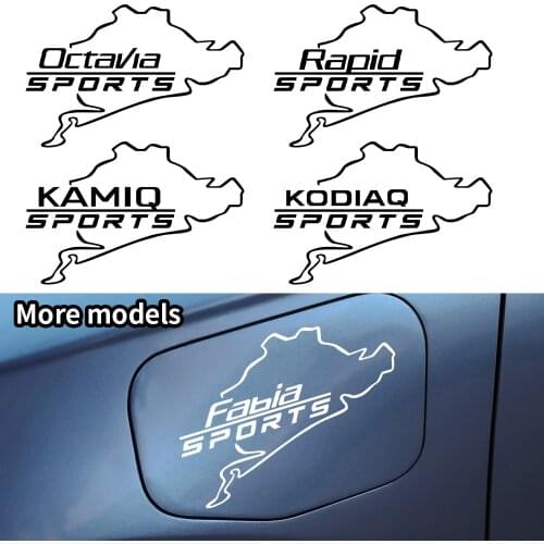 Car Fuel Tank Cap Waterproof Vinyl PVC Racing Nurburgring Sport Decal Sticker For Skoda Octavia Kodiaq Superb Rapid scala fabia