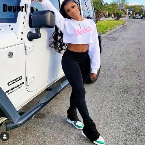 Stacked Leggings Pants with Split Joggers Sweatpants Women 2020 Streetwear Ruched High Waist Bell Bottom Long Flare Pants Black