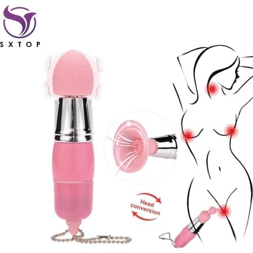 Mini Vibrators AV Rod vibration Massage Sex Toy Tongue Vibrators 3 In 1 Oral Licking Clitoris Stimulator Female G-Spot Massager
