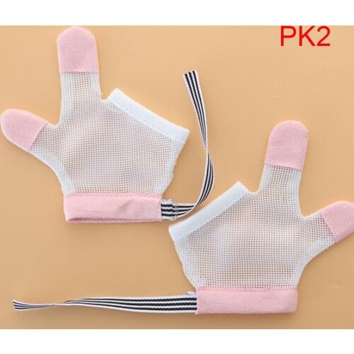 1 Pair Baby Prevent Bite Fingers Nails Glove Children Infant Anti Biting Eat Hand Protection Gloves for Toddle Kids Harmless Set