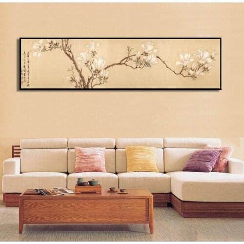 Traditional Chinese Style Posters and Prints Wall Art Canvas Painting Wall Decoration Orchid Pictures for Living Room Home Decor