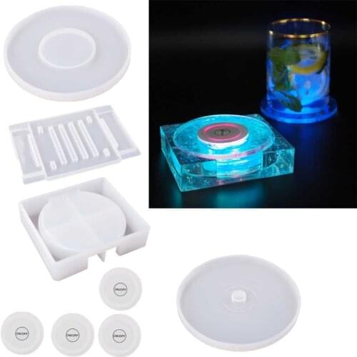 Coaster Epoxy Resin Mold Cup Mat Silicone Mould DIY Crafts Home Decorations Casting Tools