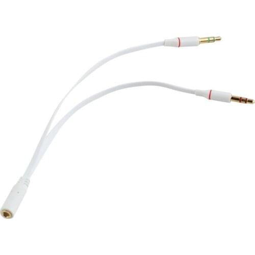 Universal 3.5mm Y Splitter Cable Female To Male Audio Cables Female to 2 Male Headphone With Mic Audio for Smart Phone