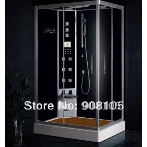 Luxury tempered glass back panels sliding doors jetted walking in steam room sauna room shower enclosure cabin CE ETL approval