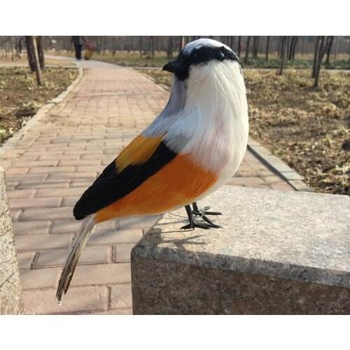 Cute simulation turn back Bird model plastic&furs bird gift about 20cm 1775