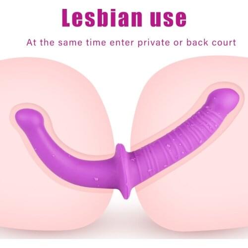 Strapon Dildo Realistic Sex Toys Double Head Soft Silicone Vagina Anal Masturbator Gay Lesbian Adult Sex Toys For Woman Lestbian