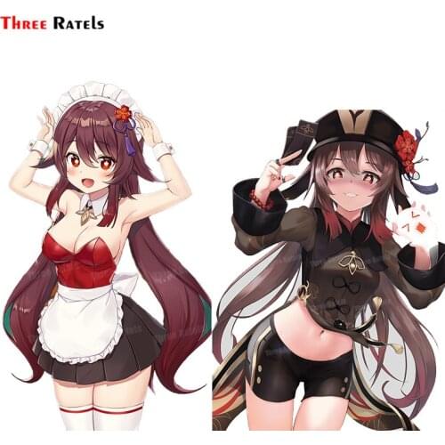 Three Ratels A333 Hu Tao Sticker Of Anime Game Genshin Impact Auto Accessories Anti Scratch Film Suitable For Car Cover Decor