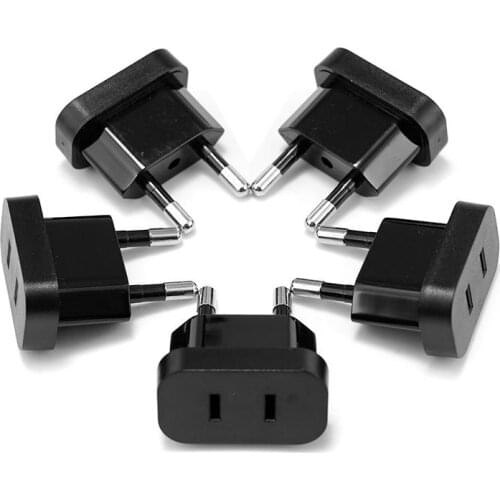 EU Plug US to EU Plug Adapter Electrical Converter Sockets US China Travel Adapter EU AC Charger Outlet Wall Socket