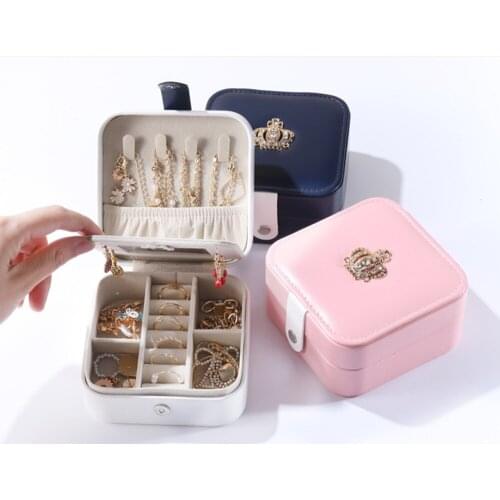 High Capacity Leather Jewelry Box Travel Jewelry Organizer Multifunction Necklace Earring Ring Portable Storage Box Women Gifts